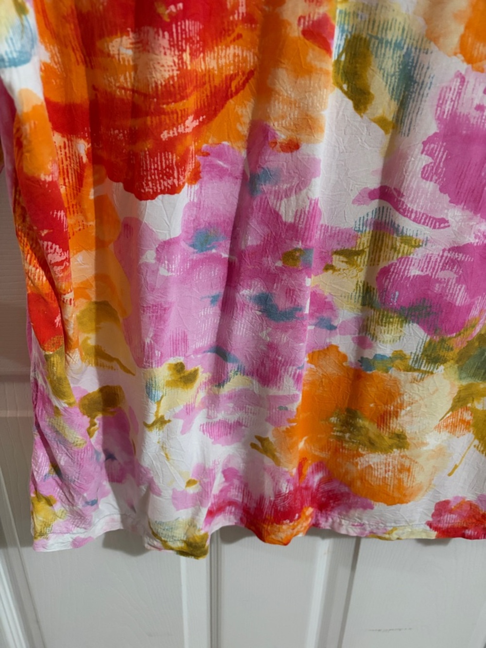 Jams World Pink, Orange & Green Floral Short-Sleeve Button-Down - Picture 8 of 11